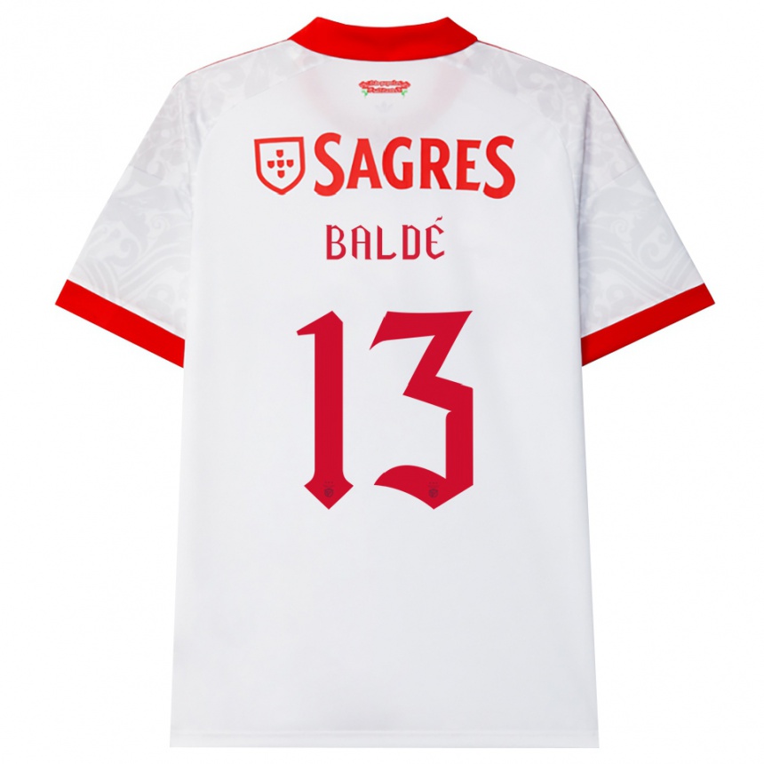 גברים כדורגל Afonso Baldé #13 לבן אדום צהוב הרחק ג'רזי 2026/27