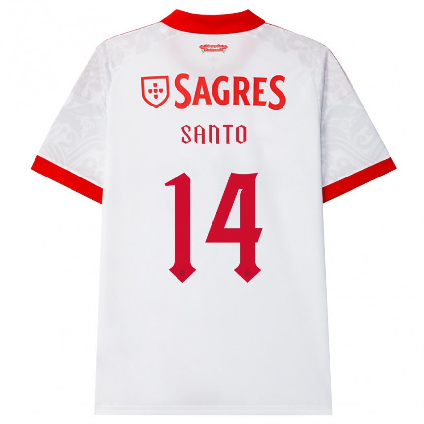 גברים כדורגל Sandro Santo #14 לבן אדום צהוב הרחק ג'רזי 2026/27