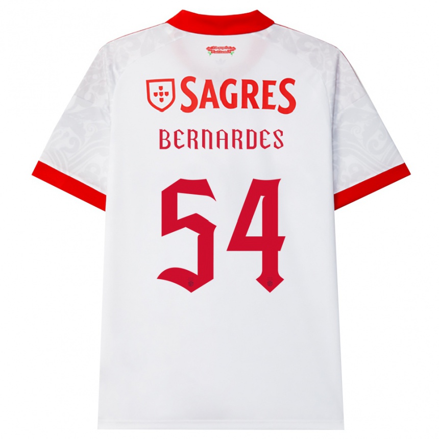 גברים כדורגל Bernardes #54 לבן אדום צהוב הרחק ג'רזי 2026/27