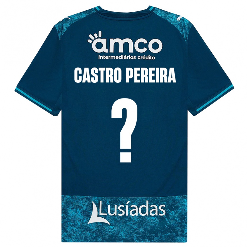 גברים כדורגל Rodrigo Castro Pereira #0 אפור כהה טורקיז בינוני הרחק ג'רזי 2026/27