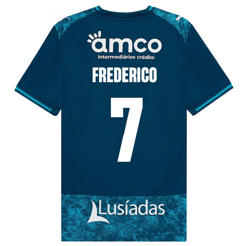 גברים כדורגל Frederico Silva #7 אפור כהה טורקיז בינוני הרחק ג'רזי 2026/27
