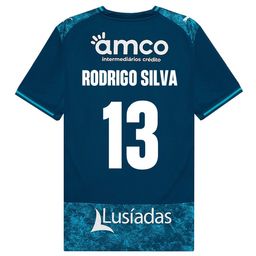 גברים כדורגל Rodrigo Silva #13 אפור כהה טורקיז בינוני הרחק ג'רזי 2026/27