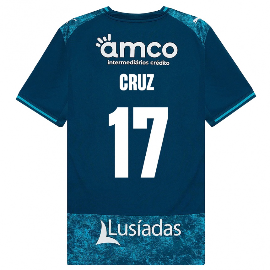 גברים כדורגל Salvador Cruz #17 אפור כהה טורקיז בינוני הרחק ג'רזי 2026/27