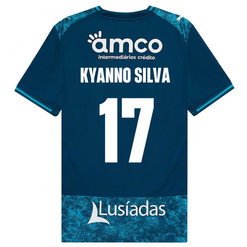 גברים כדורגל Kyanno Silva #17 אפור כהה טורקיז בינוני הרחק ג'רזי 2026/27