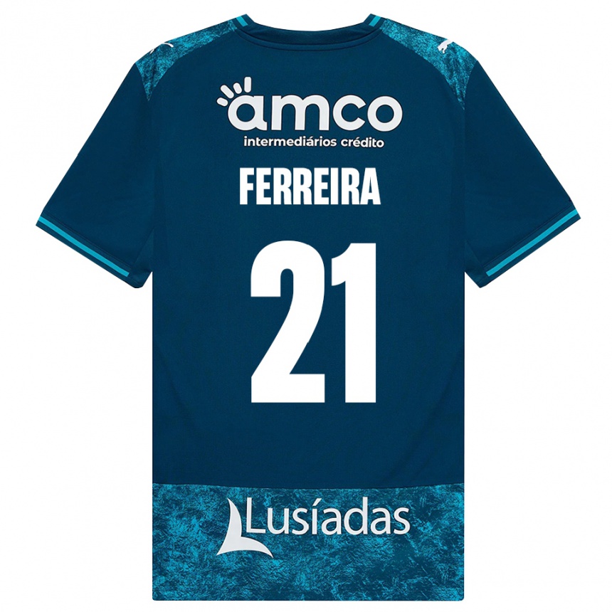 גברים כדורגל Ana Carolina Ferreira #21 אפור כהה טורקיז בינוני הרחק ג'רזי 2026/27