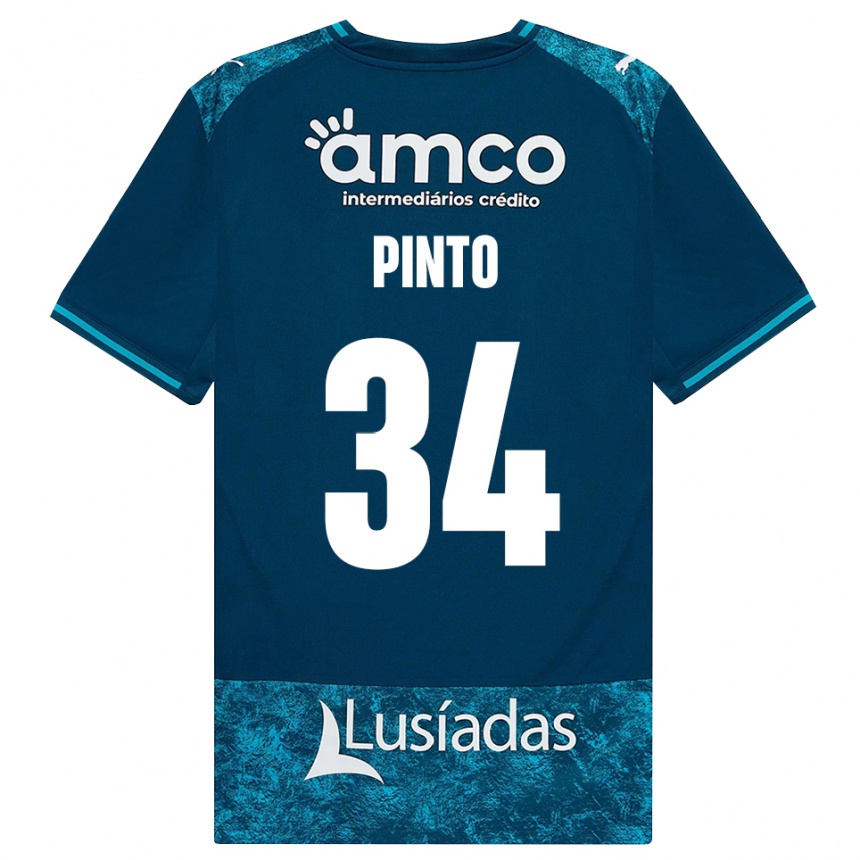 גברים כדורגל Ana Pinto #34 אפור כהה טורקיז בינוני הרחק ג'רזי 2026/27