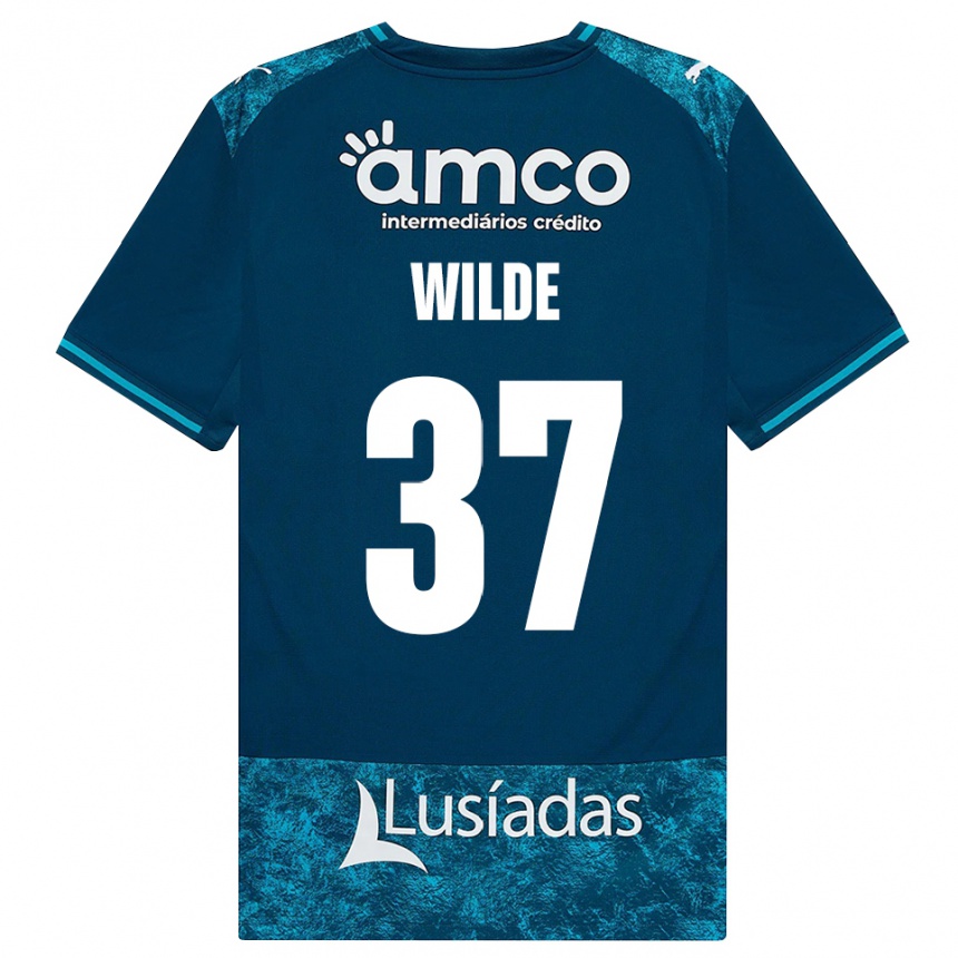 גברים כדורגל Manjou Wilde #37 אפור כהה טורקיז בינוני הרחק ג'רזי 2026/27