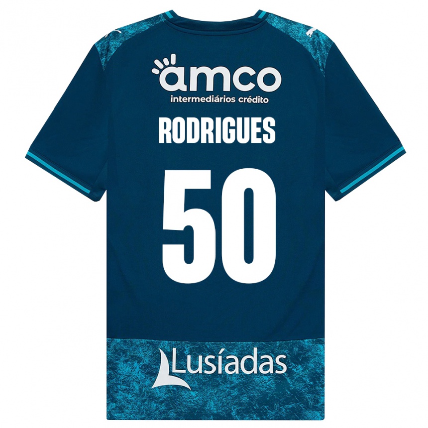 גברים כדורגל Diego Rodrigues #50 אפור כהה טורקיז בינוני הרחק ג'רזי 2026/27