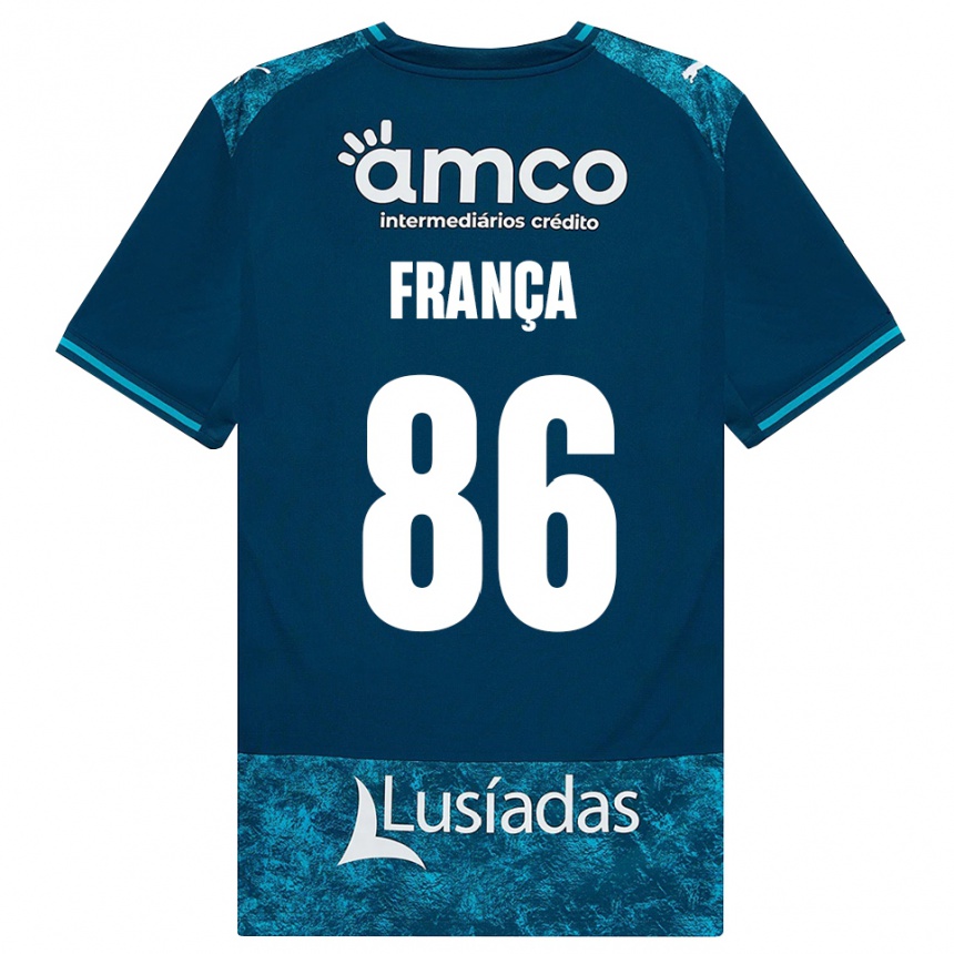 גברים כדורגל Francisco França #86 אפור כהה טורקיז בינוני הרחק ג'רזי 2026/27