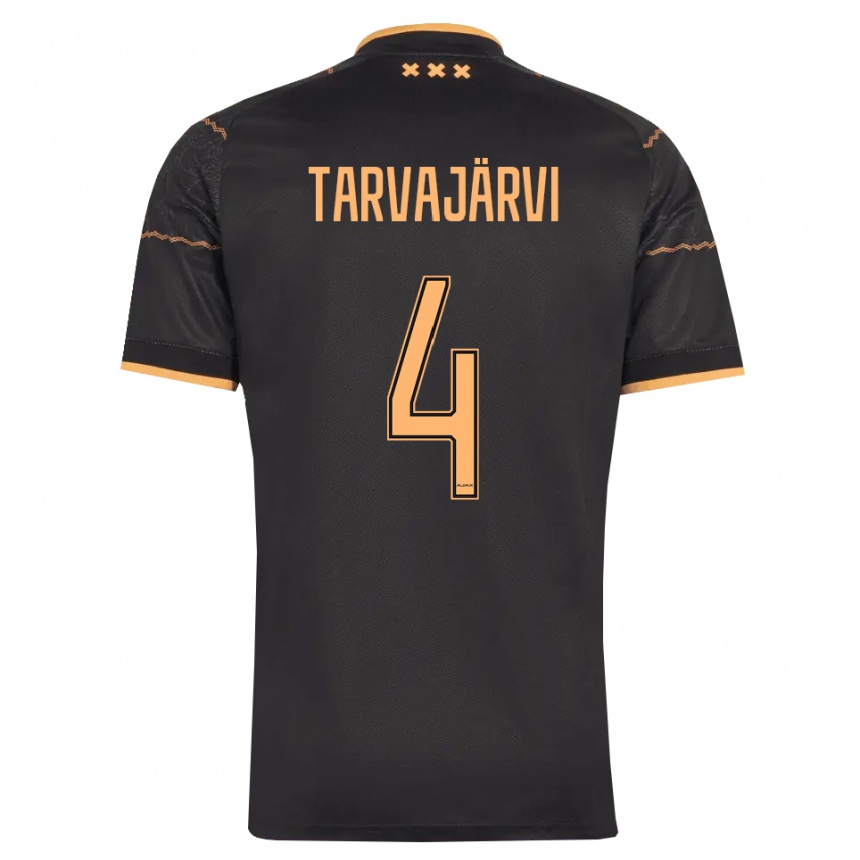 גברים כדורגל Niilo Tarvajärvi #4 שחור כתום הרחק ג'רזי 2026/27 גברים כדורגל Niilo Tarvajärvi #4 שחור כתום הרחק ג'רזי 2026/27