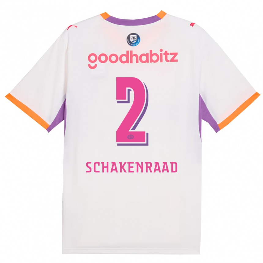 גברים כדורגל Loek Schakenraad #2 לבן סגול כתום הרחק ג'רזי 2026/27