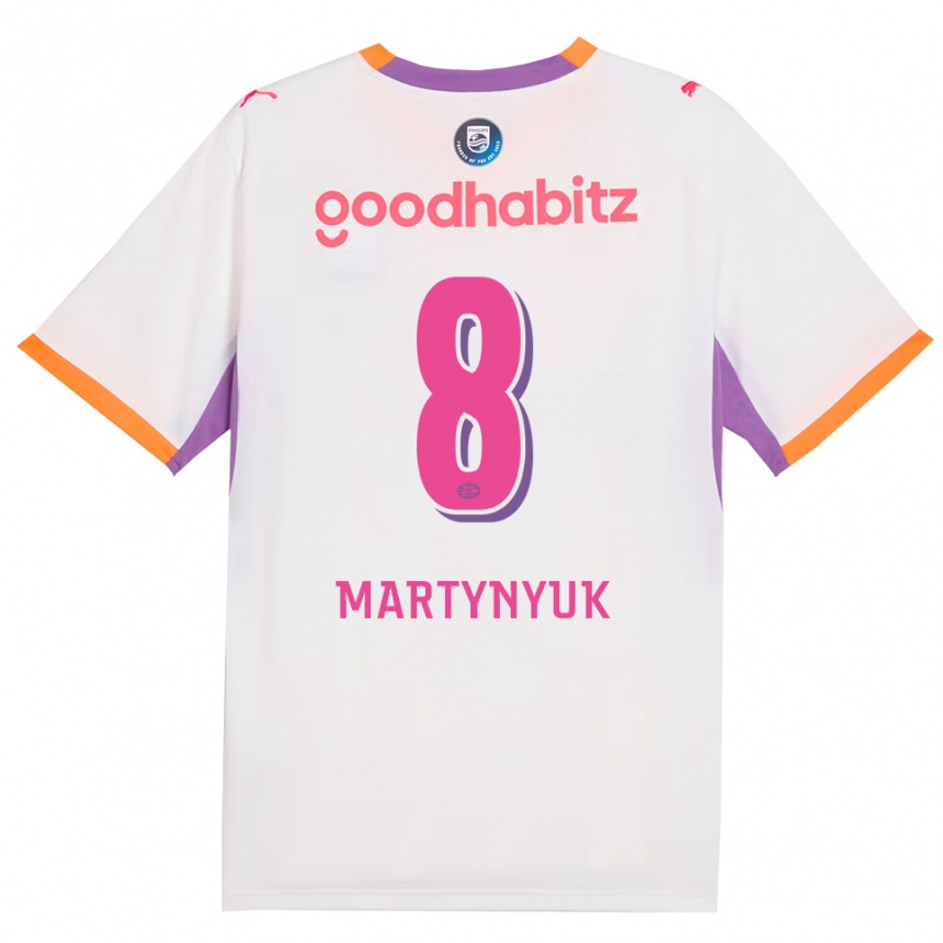 גברים כדורגל Anton Martynyuk #8 לבן סגול כתום הרחק ג'רזי 2026/27