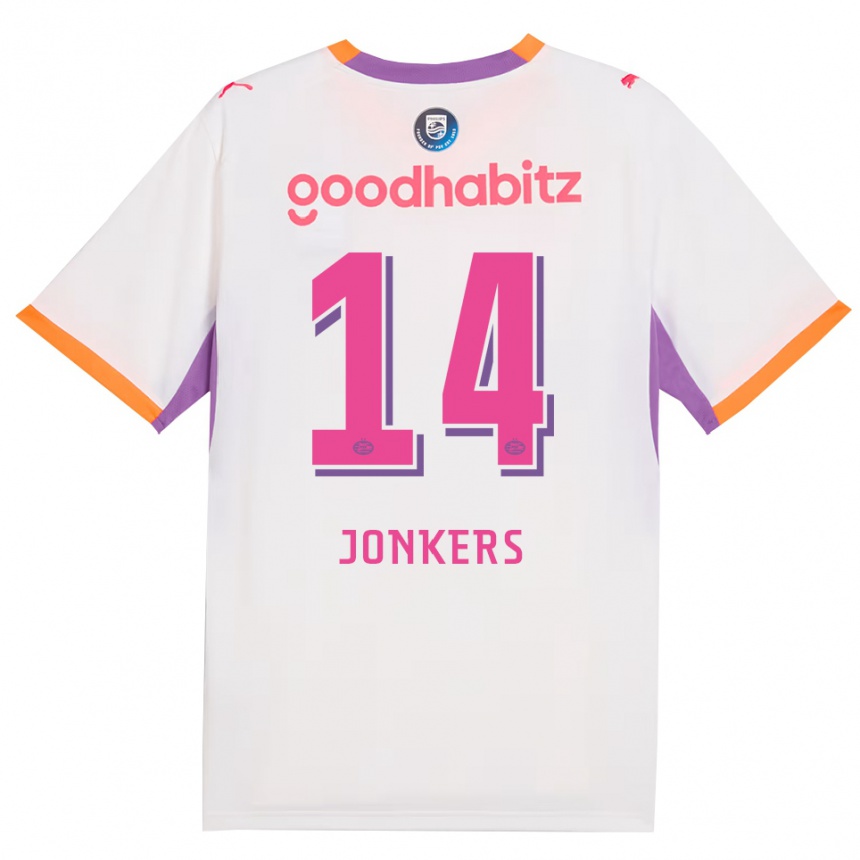 גברים כדורגל Brent Jonkers #14 לבן סגול כתום הרחק ג'רזי 2026/27 גברים כדורגל Brent Jonkers #14 לבן סגול כתום הרחק ג'רזי 2026/27