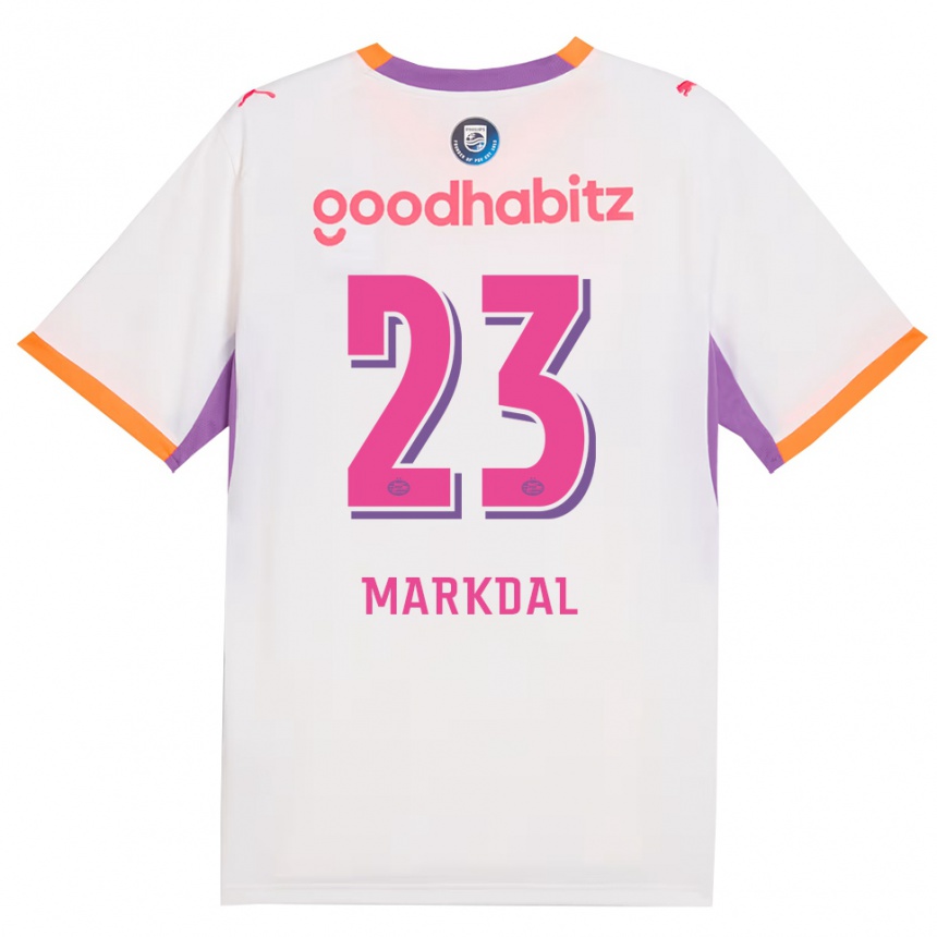 גברים כדורגל Mikkel Markdal #23 לבן סגול כתום הרחק ג'רזי 2026/27 גברים כדורגל Mikkel Markdal #23 לבן סגול כתום הרחק ג'רזי 2026/27