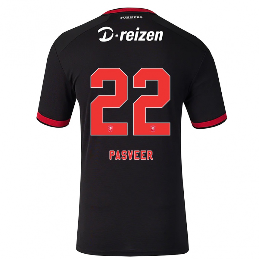 גברים כדורגל רמקו פסוויר #22 אדום לבן שחור הרחק ג'רזי 2026/27