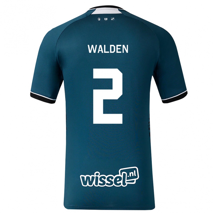 גברים כדורגל Jaden Walden #2 אפור כהה לבן הרחק ג'רזי 2026/27