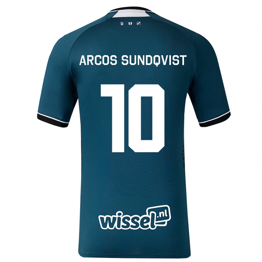 גברים כדורגל Gustav Arcos Sundqvist #10 אפור כהה לבן הרחק ג'רזי 2026/27