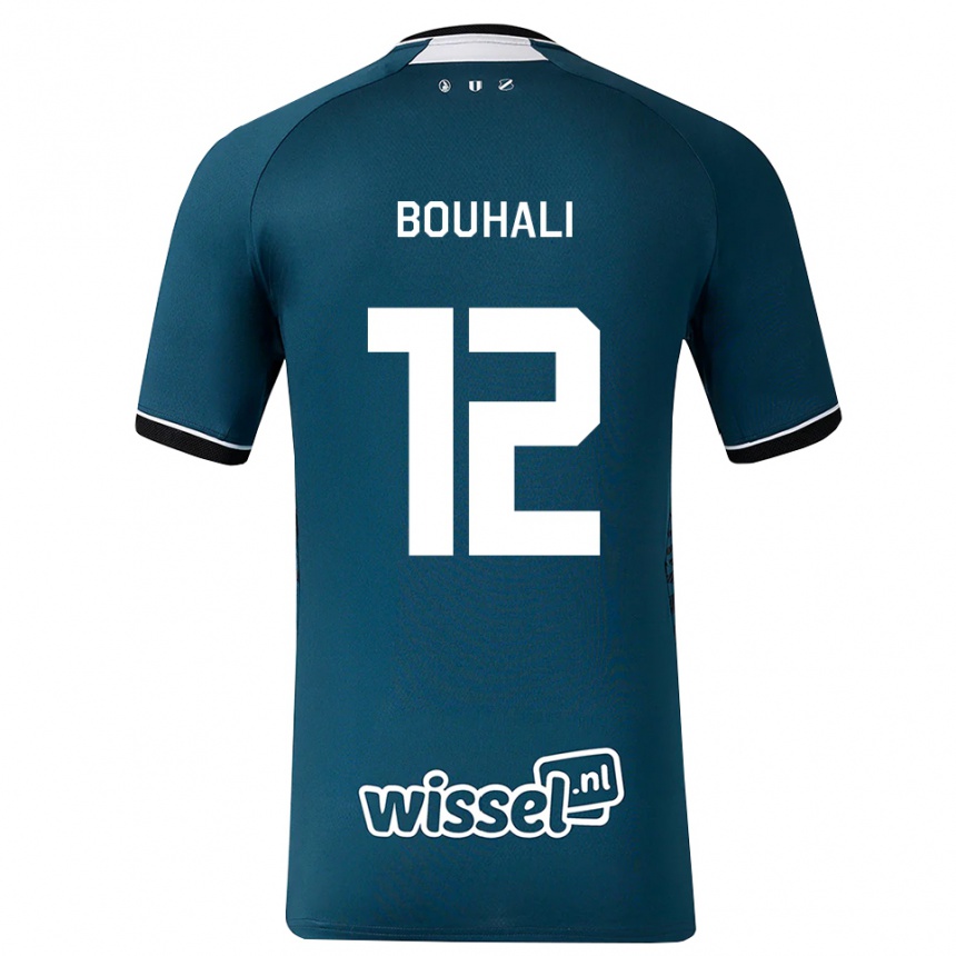 גברים כדורגל Nassir Bouhali #12 אפור כהה לבן הרחק ג'רזי 2026/27