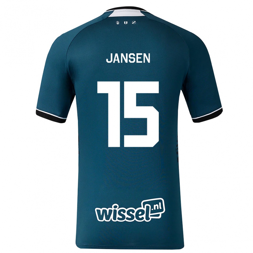 גברים כדורגל Scott Jansen #15 אפור כהה לבן הרחק ג'רזי 2026/27