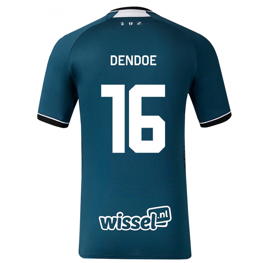 גברים כדורגל Tyrell Dendoe #16 אפור כהה לבן הרחק ג'רזי 2026/27