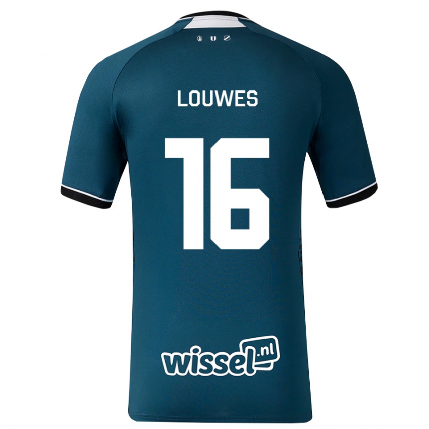 גברים כדורגל Puck Louwes #16 אפור כהה לבן הרחק ג'רזי 2026/27