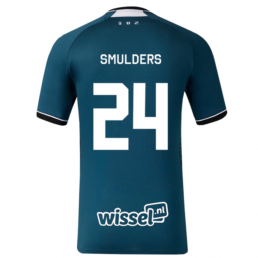 גברים כדורגל Anniek Smulders #24 אפור כהה לבן הרחק ג'רזי 2026/27
