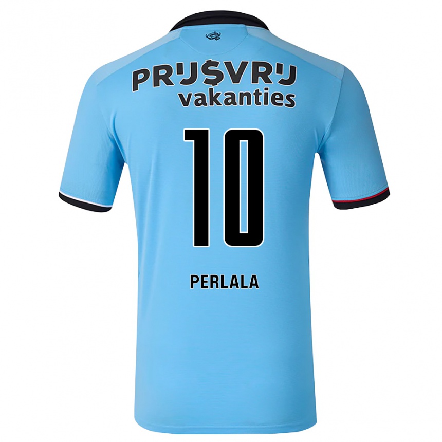 גברים כדורגל Lorenc Perlala #10 כחול שמיים עמוק שחור אדום הרחק ג'רזי 2026/27 גברים כדורגל Lorenc Perlala #10 כחול שמיים עמוק שחור אדום הרחק ג'רזי 2026/27