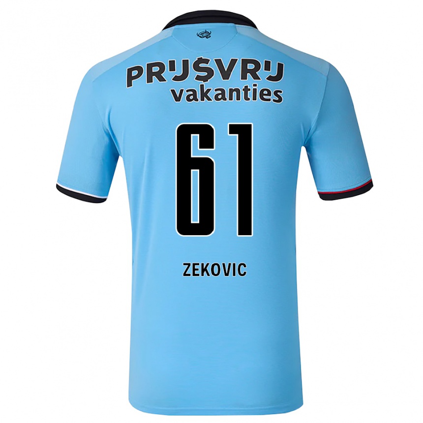 גברים כדורגל Aleks Zekovic #61 כחול שמיים עמוק שחור אדום הרחק ג'רזי 2026/27 גברים כדורגל Aleks Zekovic #61 כחול שמיים עמוק שחור אדום הרחק ג'רזי 2026/27