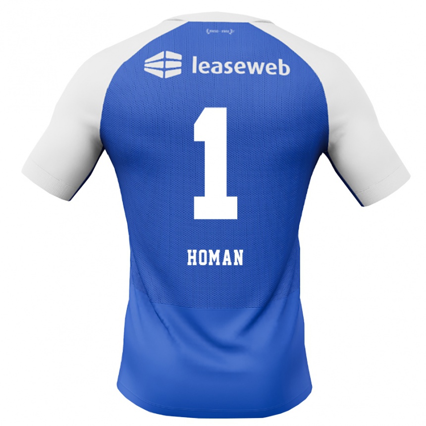 גברים כדורגל Nick Homan #1 כחול דודוד אדום לבן הרחק ג'רזי 2026/27