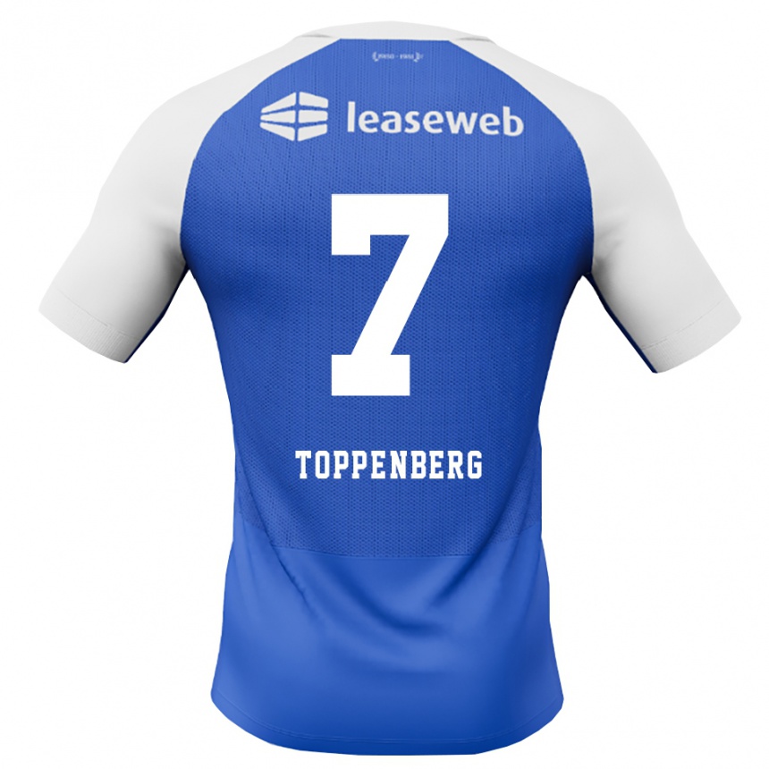גברים כדורגל Kevin Toppenberg #7 כחול דודוד אדום לבן הרחק ג'רזי 2026/27