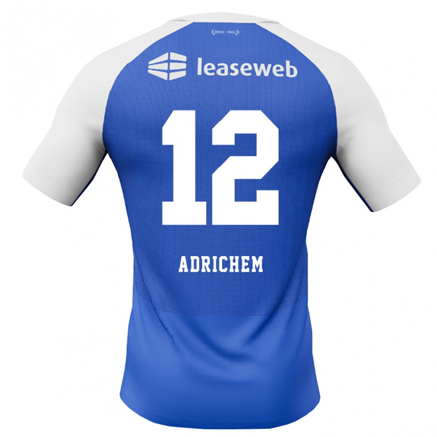 גברים כדורגל Mees Adrichem #12 כחול דודוד אדום לבן הרחק ג'רזי 2026/27
