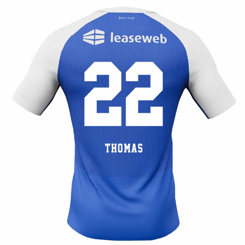גברים כדורגל Kealyn Thomas #22 כחול דודוד אדום לבן הרחק ג'רזי 2026/27 גברים כדורגל Kealyn Thomas #22 כחול דודוד אדום לבן הרחק ג'רזי 2026/27