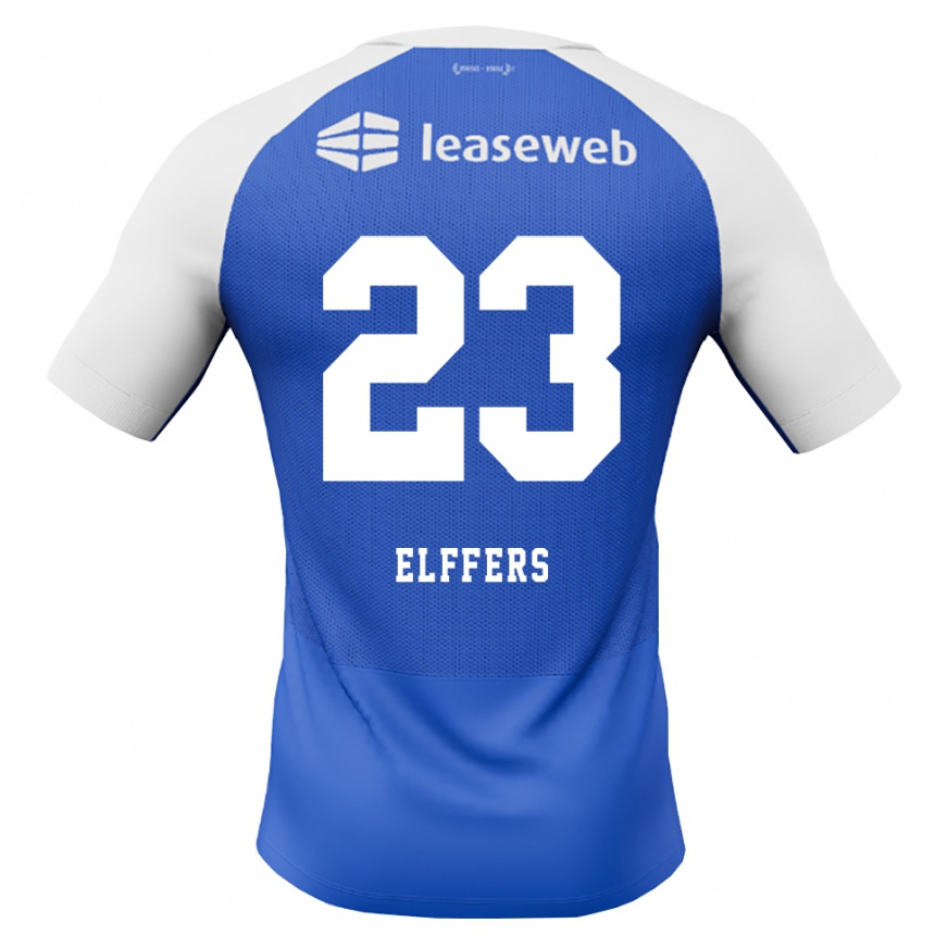 גברים כדורגל Timme Elffers #23 כחול דודוד אדום לבן הרחק ג'רזי 2026/27