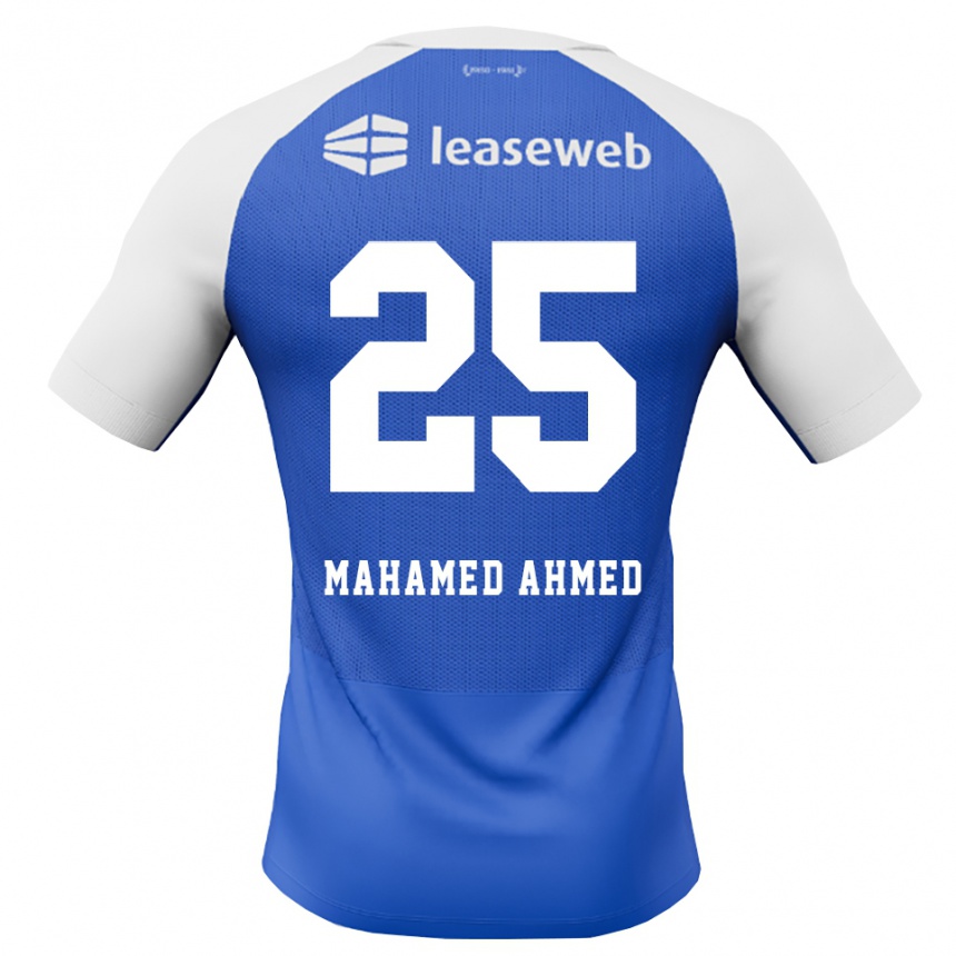 גברים כדורגל Nuur Mahamed Ahmed #25 כחול דודוד אדום לבן הרחק ג'רזי 2026/27