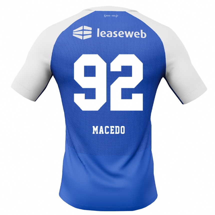 גברים כדורגל Rodrigo Macedo #92 כחול דודוד אדום לבן הרחק ג'רזי 2026/27