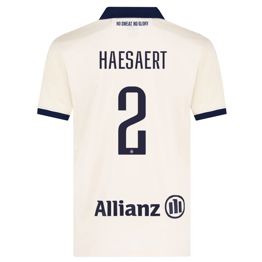 גברים כדורגל Mateo Haesaert #2 בז' שחור הרחק ג'רזי 2026/27