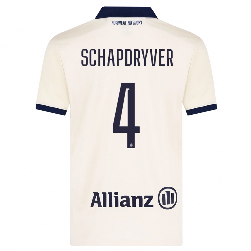 גברים כדורגל Emely Schapdryver #4 בז' שחור הרחק ג'רזי 2026/27