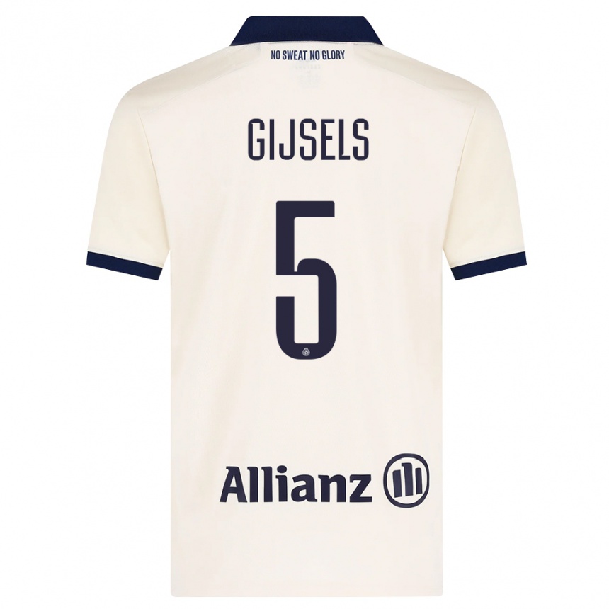 גברים כדורגל Kellen Gijsels #5 בז' שחור הרחק ג'רזי 2026/27