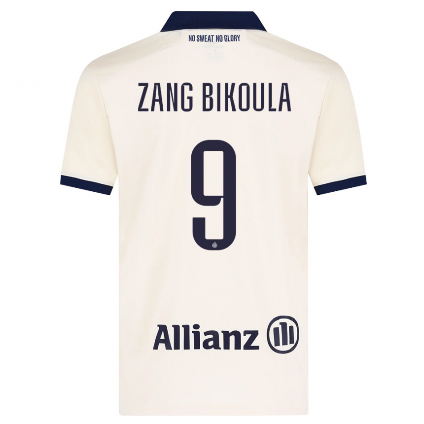 גברים כדורגל Véronique Zang Bikoula #9 בז' שחור הרחק ג'רזי 2026/27