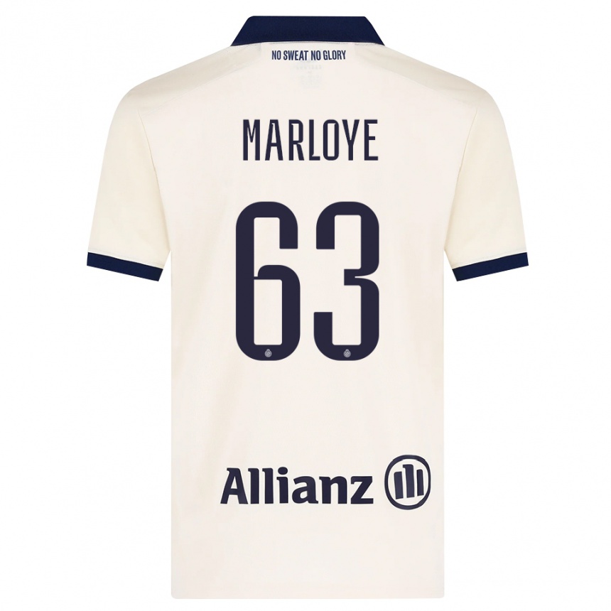 גברים כדורגל Sacha Marloye #63 בז' שחור הרחק ג'רזי 2026/27
