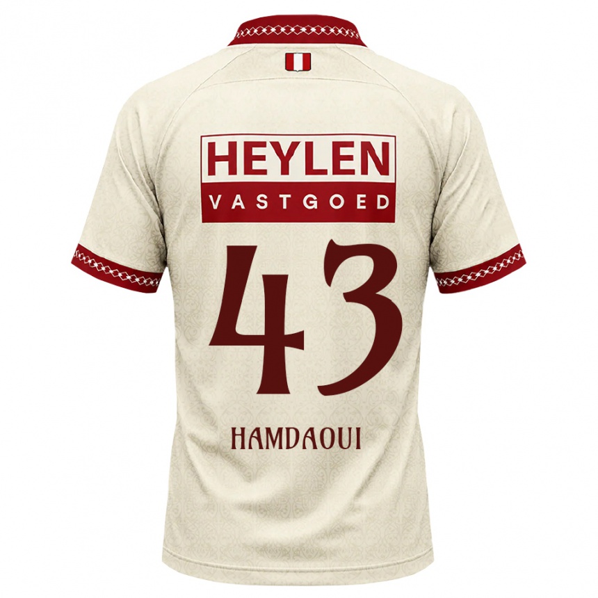 גברים כדורגל Youssef Hamdaoui #43 בז' אדום הרחק ג'רזי 2026/27