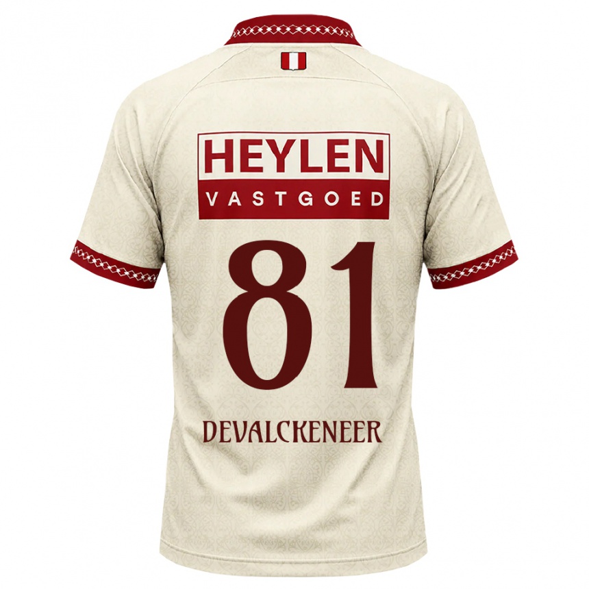 גברים כדורגל Niels Devalckeneer #81 בז' אדום הרחק ג'רזי 2026/27