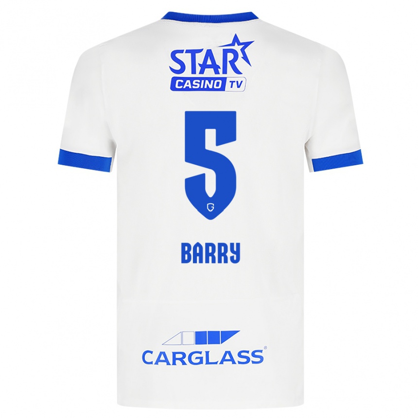 גברים כדורגל Alpha Barry #5 לבן כחול הרחק ג'רזי 2026/27