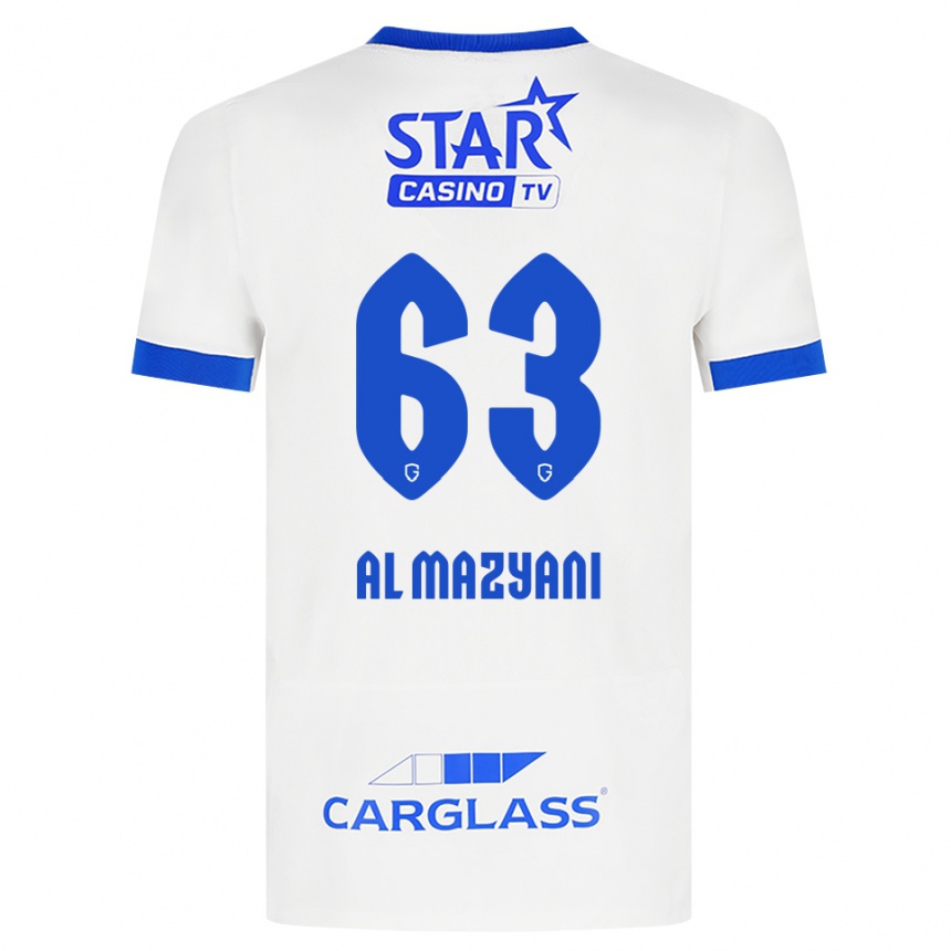 גברים כדורגל Faissal Al Mazyani #63 לבן כחול הרחק ג'רזי 2026/27