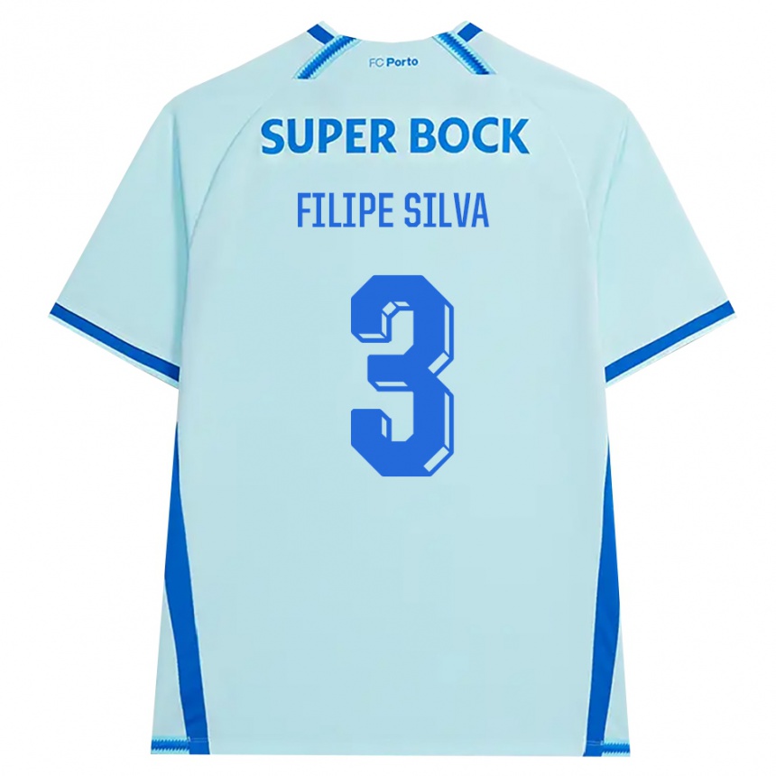 גברים כדורגל Filipe Silva #3 ציאן בהיר כחול ג'רזי קיט שלישי 2026/27 גברים כדורגל Filipe Silva #3 ציאן בהיר כחול ג'רזי קיט שלישי 2026/27