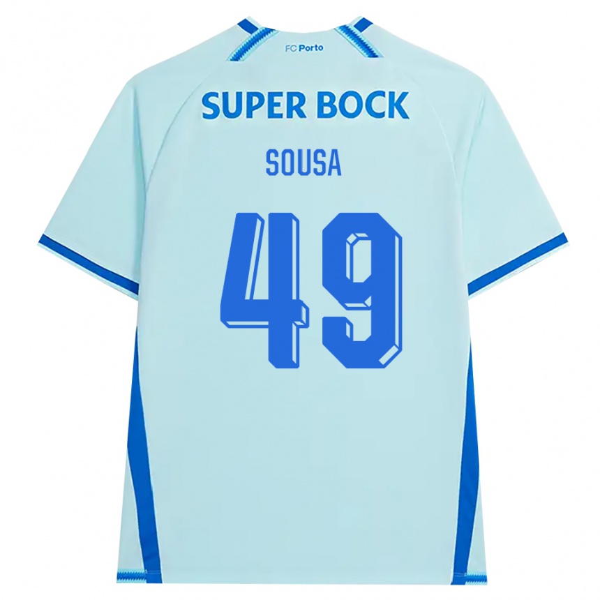 גברים כדורגל Gonçalo Sousa #49 ציאן בהיר כחול ג'רזי קיט שלישי 2026/27