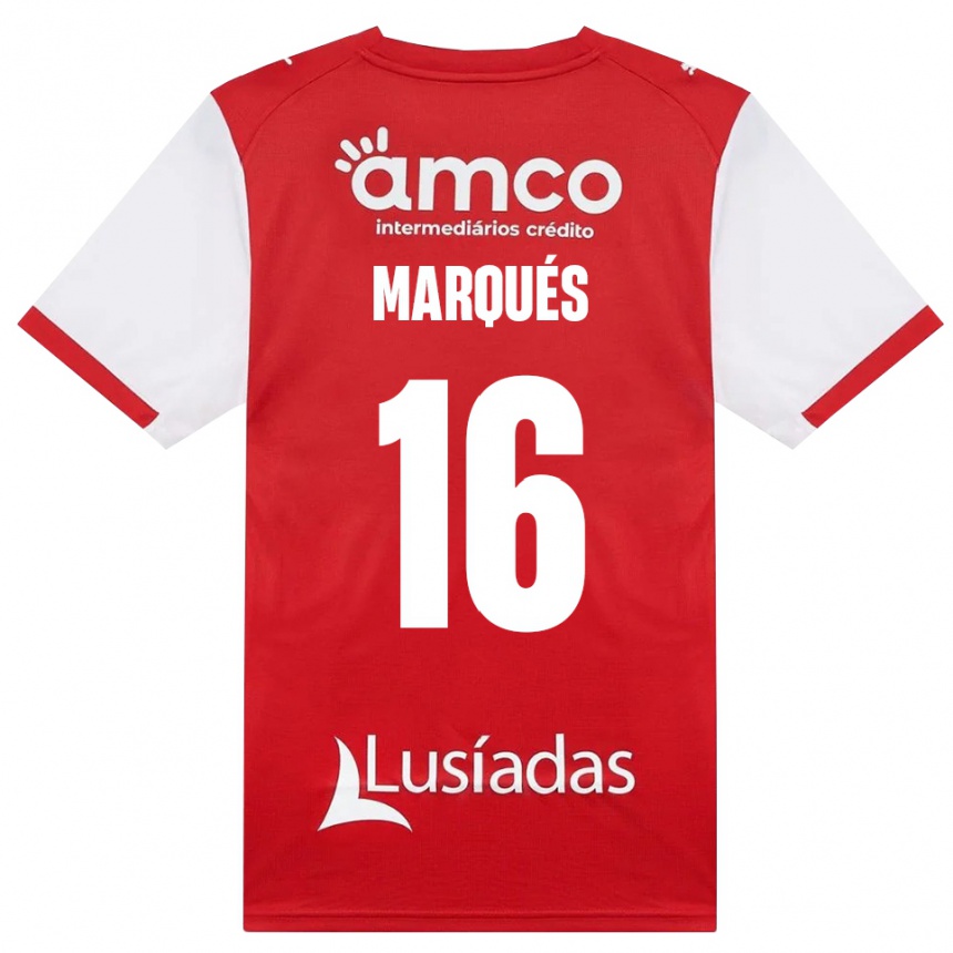 גברים כדורגל Tomy Marqués #16 לבן אדום שחור ג'רזי ביתית 2026/27 גברים כדורגל Tomy Marqués #16 לבן אדום שחור ג'רזי ביתית 2026/27