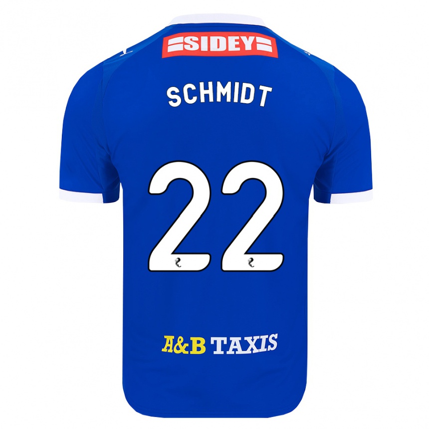 גברים כדורגל Danny Schmidt #22 כחול אדום צהוב ג'רזי ביתית 2026/27