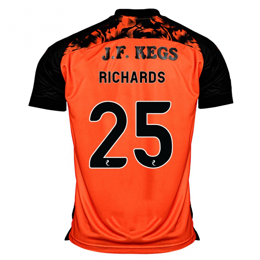 נשים כדורגל Dave Richards #25 כתום שחור לבן ג'רזי ביתית 2026/27