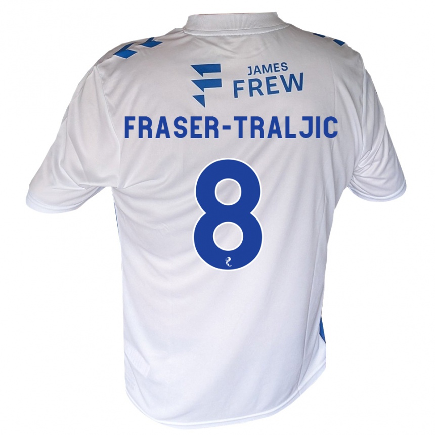 נשים כדורגל Kali Fraser-Traljic #8 כחול מלכותי לבן ג'רזי ביתית 2026/27